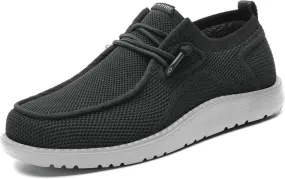 1TAZERO Wide-Shoes for Men-Slip on Walking-Loafers Casual-Shoes - Wide Width Comfortable Orthopedic Shoes for Men with Arch Support for Plantar Fasciitis