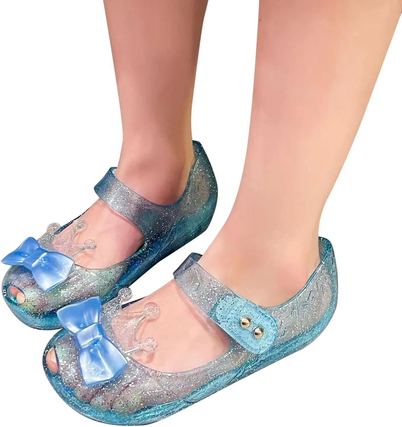 5 Apparel Girls Shoes Crown Flash Diamond Crystal Soft Sole Non Slip Sandals Jelly Dance Shoes Princess Shoes Neutral Baby Shoes