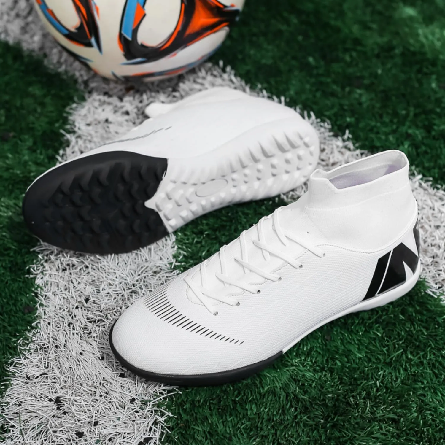 AMZ BSHIDA Men's Indoor Soccer Shoes Big Boys/Youth Training Turf Cleats Futsal Shoes/Football Sneaker