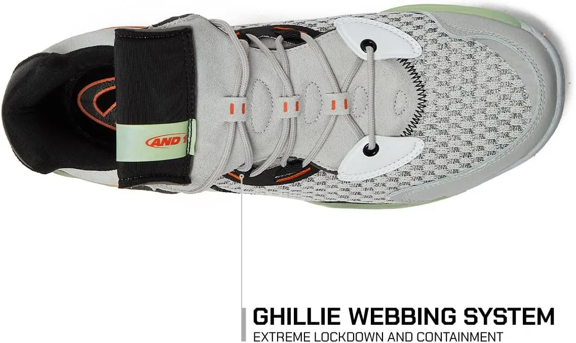 AND1 Override Mens Basketball Shoes, Indoor or Outdoor Basketball Sneakers for Men, Street or Court, Size 7 to 16