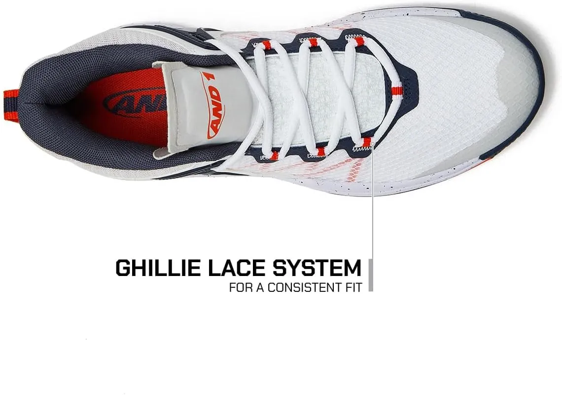 AND1 Turnaround Mens Basketball Shoes, Indoor or Outdoor Basketball Sneakers for Men, Street or Court, Sizes 7-16