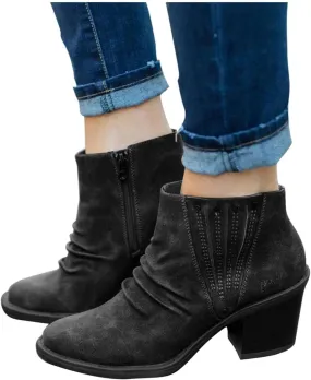 Ankle Boots for Women Low Heel,Summer Caged Gladiator Block Heel Strappy Dress Dressy Sandals Shoes for Women