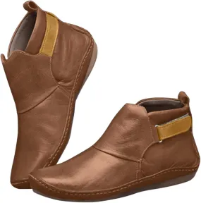 Ankle Boots for Women No Heel 2022 New Arch Support Boots Side Zipper Vintage Leather Damping Shoes Flat Heel Booties