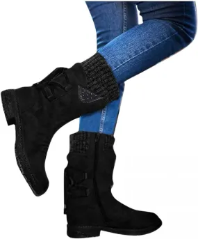 Ankle Boots for Women Winter Hiking Boots Keep Warm Anti-Slip Soft Sole Warm Fur Lined Winter Ankle Booties