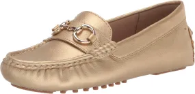 Anne Klein Womens Chrystie Faux Leather Driving Moccasins Moccasins
