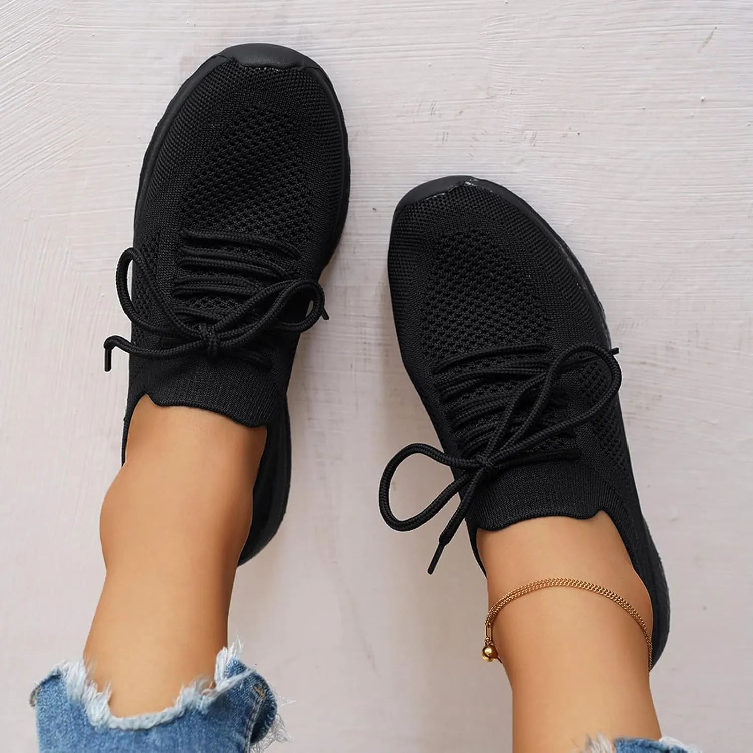 Arch Support Platform Sneakers for Women Platform Thick Sole Classic Rubber Sole Shoes Shoe for Elderly Women