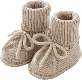 Baby Booties Newborn Sock Shoes Hand Knitting Crochet Infant Boy Girl Cozy Shoes Indoor Breathable First Walking Shoes