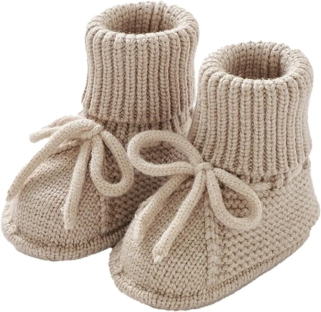 Baby Booties Newborn Sock Shoes Hand Knitting Crochet Infant Boy Girl Cozy Shoes Indoor Breathable First Walking Shoes
