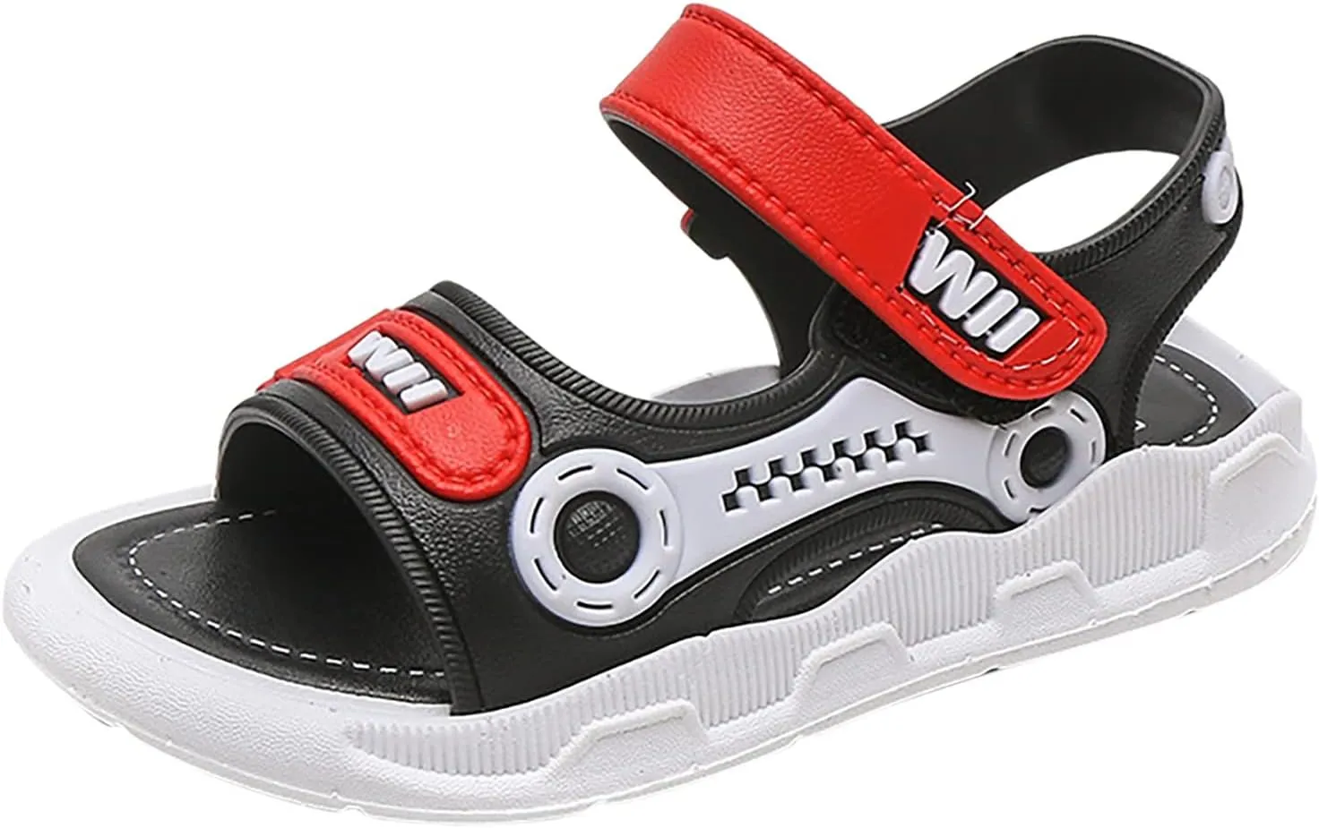 Baby Boy Sandals Summer Boys Sandals Baby Shoes Kids Flat Child Beach Shoes Sports Soft Non Slip Casual Toddler Sandals (Red, 7 Infant)