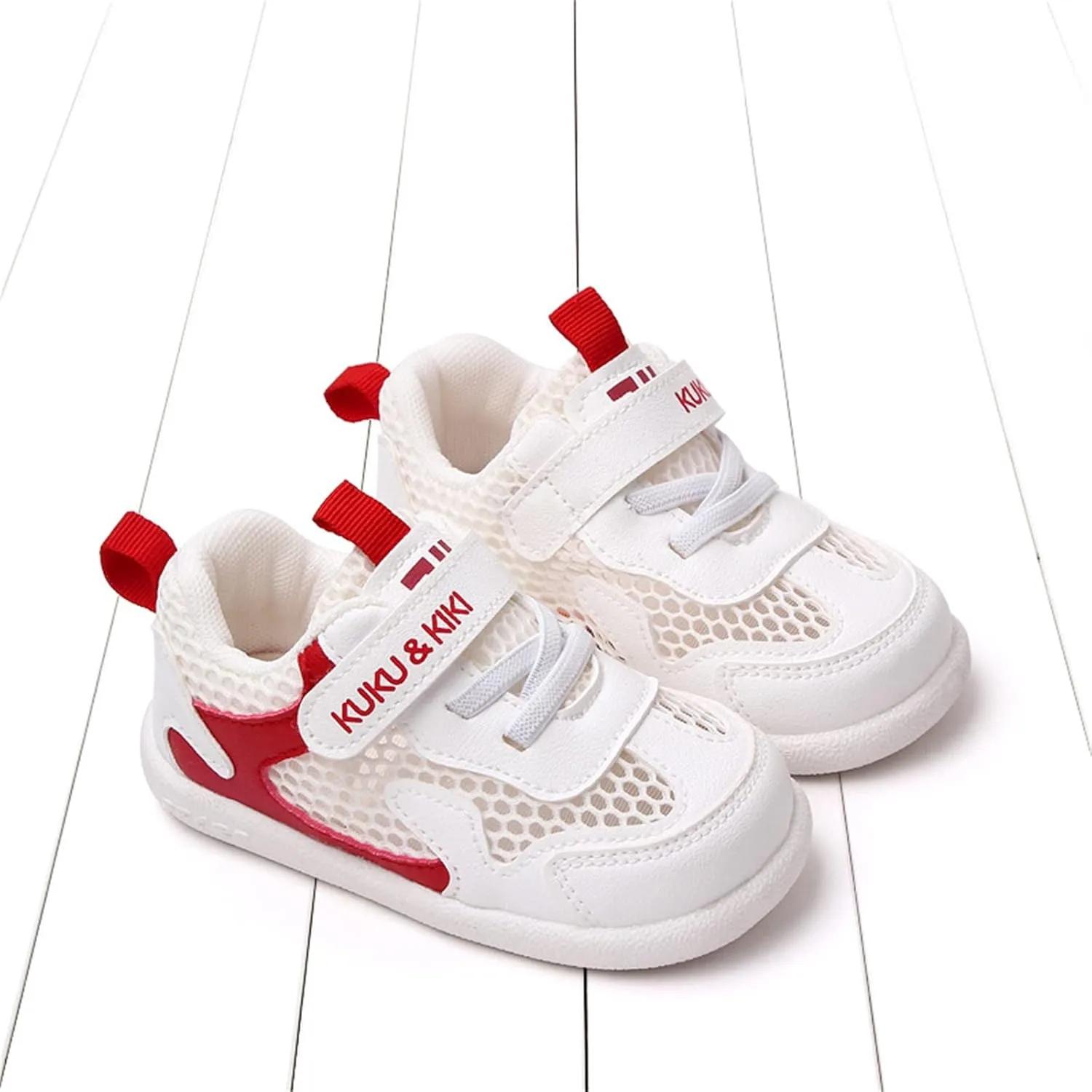 Baby Boys Girls Breathable Sneakers Non-Slip Rubber Sole High-Top Toddler Lightweight Walking Shoes Mesh Trainers