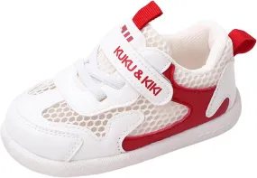 Baby Boys Girls Breathable Sneakers Non-Slip Rubber Sole High-Top Toddler Lightweight Walking Shoes Mesh Trainers