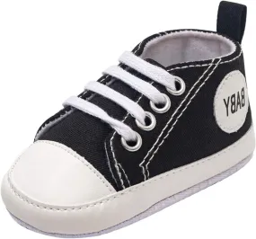 Baby Boys Girls Lace-Up Flat Sneaker Toddler Soft Breathable Cozy Non Slip Sport Shoes First Walking Fashion Shoes