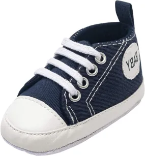 Baby Boys Girls Lace-Up Flat Sneaker Toddler Soft Breathable Cozy Non Slip Sport Shoes First Walking Fashion Shoes