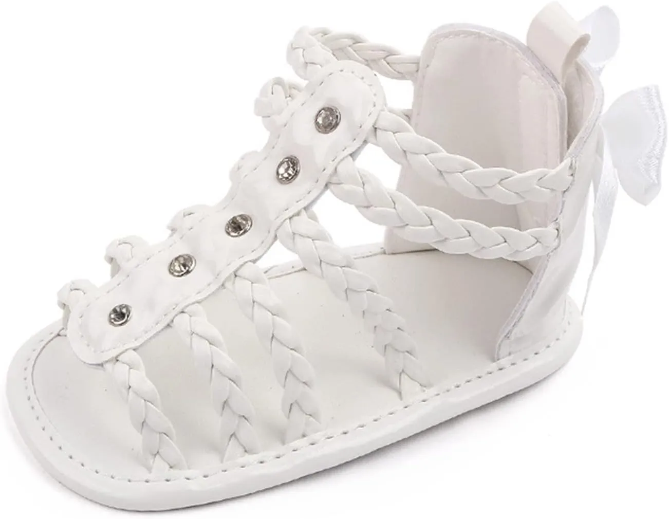 Baby Girls Ankle Gldiator ink Sandals Flat Foam Soft Open Toe Summer Wide Shoes Kids Slip On Dress Shoes