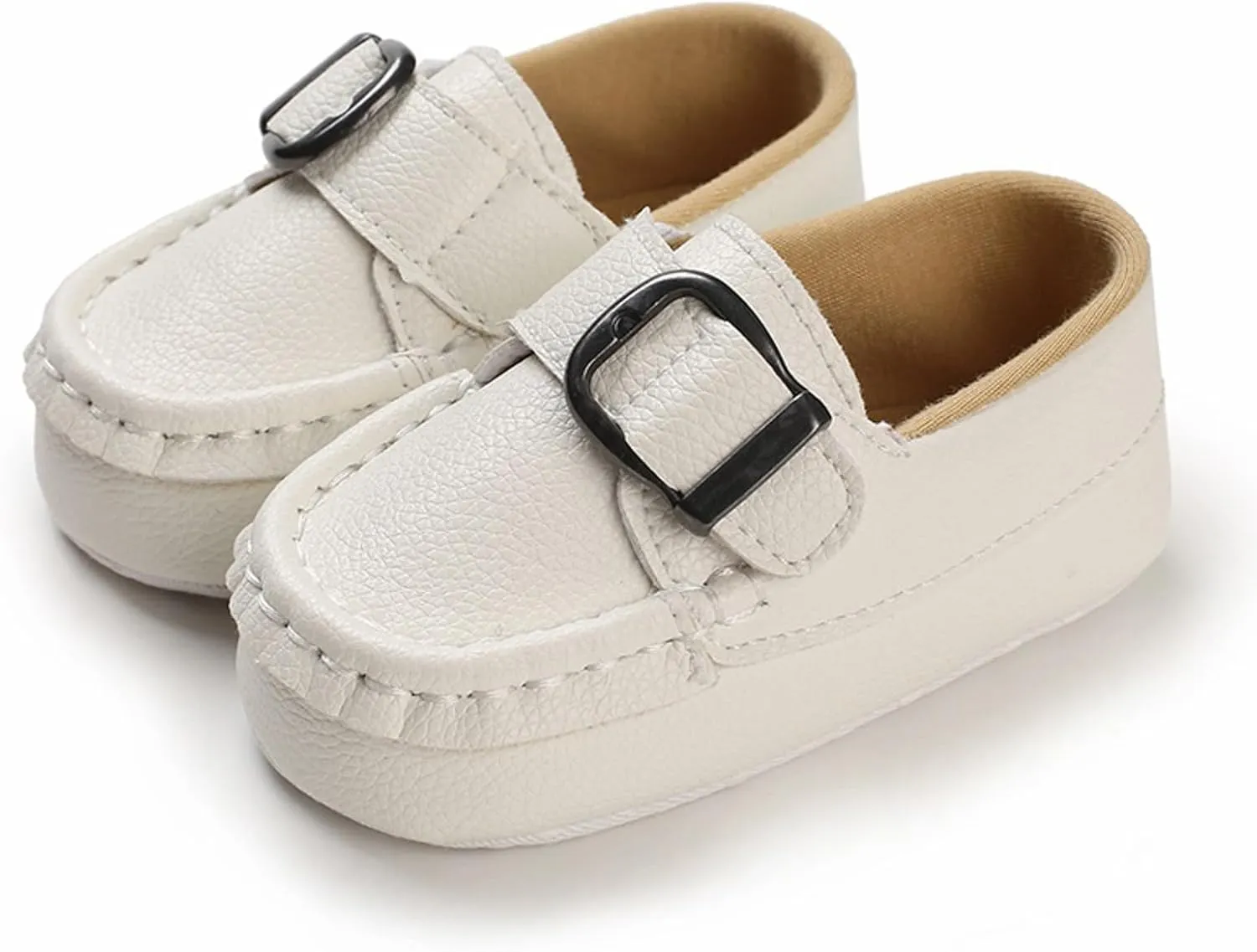 Baby Girls Boys Loafers Prewalker Dress Shoes 𝗢xford PU Leather Soft Sole Anti-Slip Slip On Sneakers for Infant