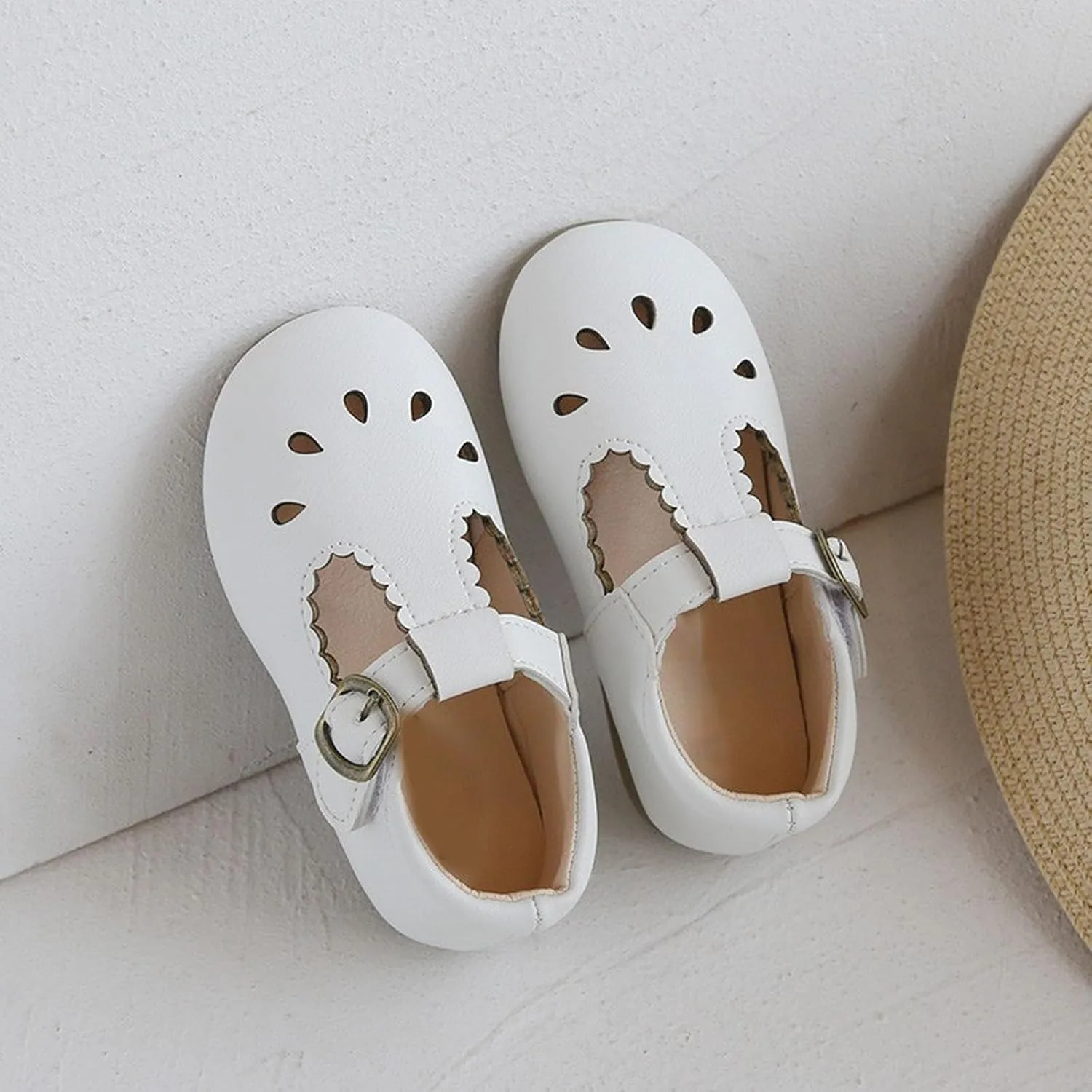 Baby Infant Leather Mary Jane Sandals Soft Close Toe Ankle Summer Shoes Toddler Boys Girls Kids School Dress Sandals