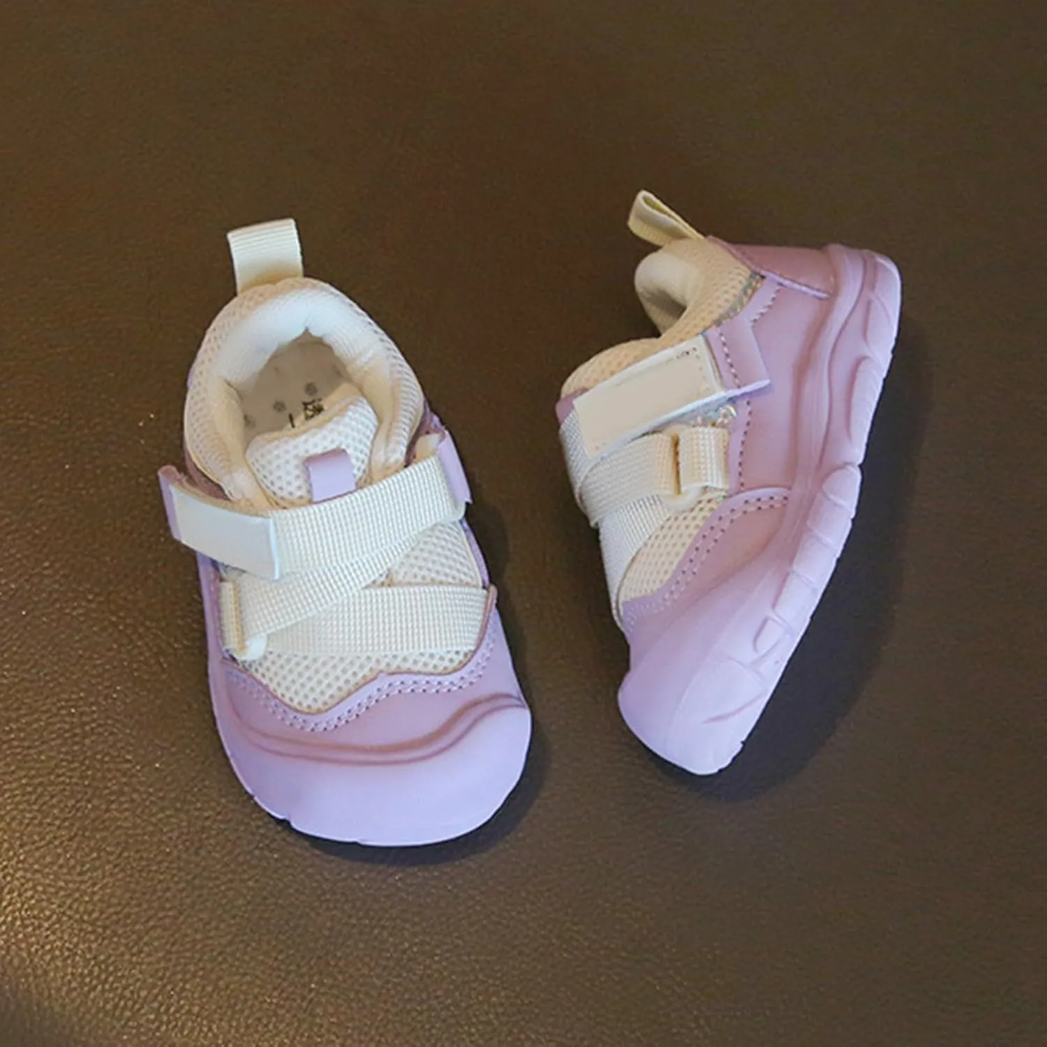 Baby Mesh Sneakers Toddler Boys Girls First Walkers Solid Sneakers Prewalkers Rubber Sole Comfortable Flat Shoes