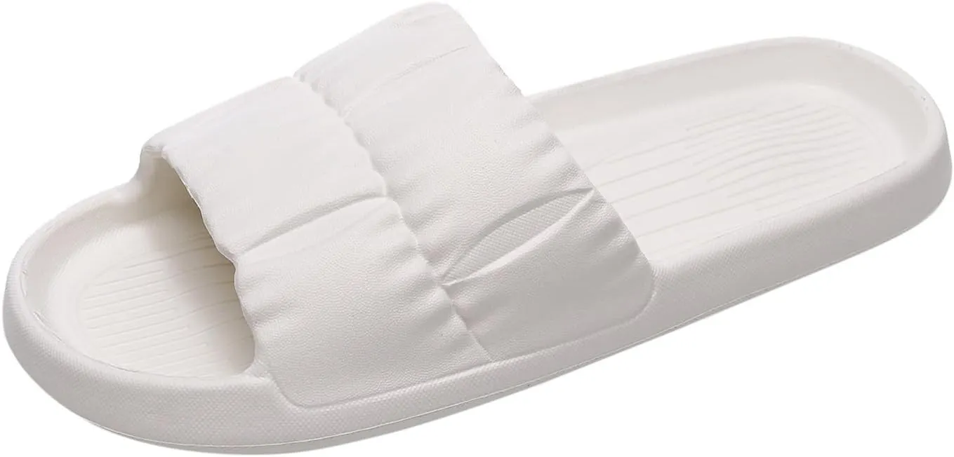 Bathroom Slippers Men's Non-Slip Indoor Home House Beach Shoes Cloud Sandals Comfy Indoor Outdoor Slides Unisex