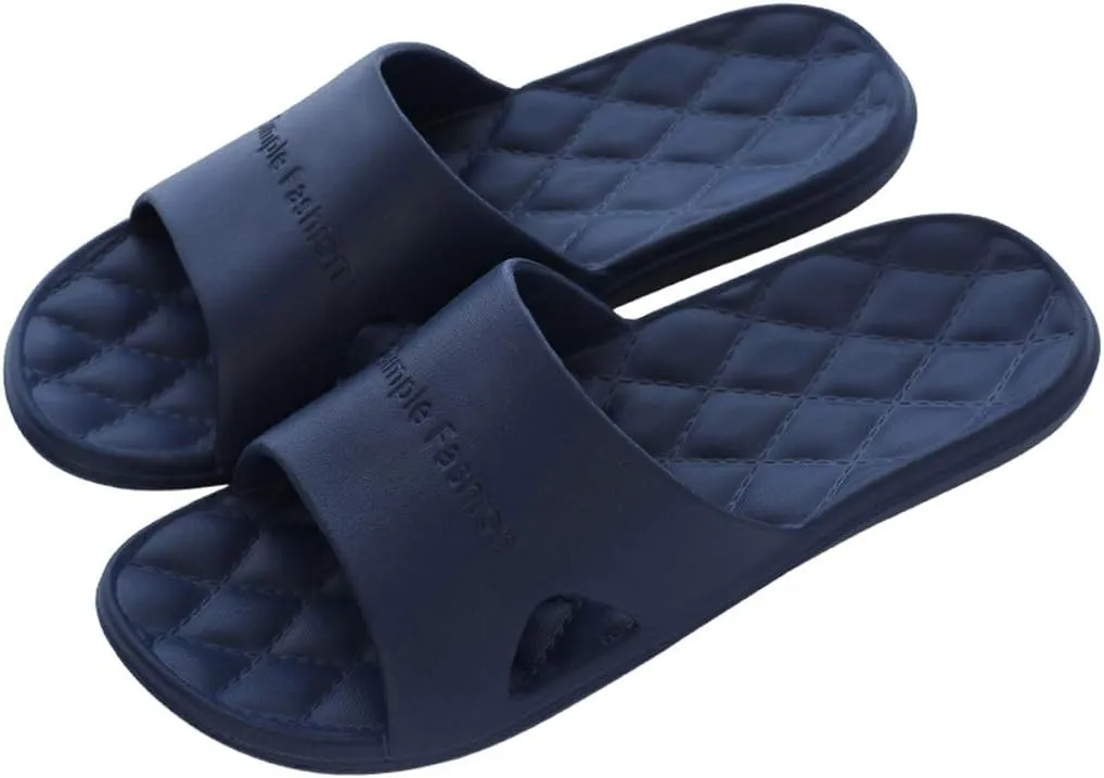 Bathroom Slippers Quick Dry Non-Slip Bathroom Slippers for Men Women Lightweight Beach Sandals with Drain Holes