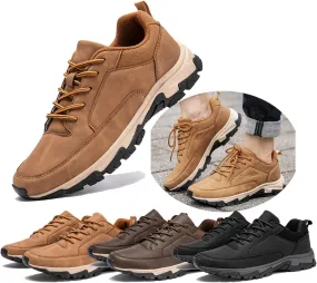 Bestofoot Mens Shoes,Bestofoot Orthopedic Mens Sneakers, Men's Comfortable Genuine Leather Sneakers,Waterproof Shock Absorption, with Arch Support
