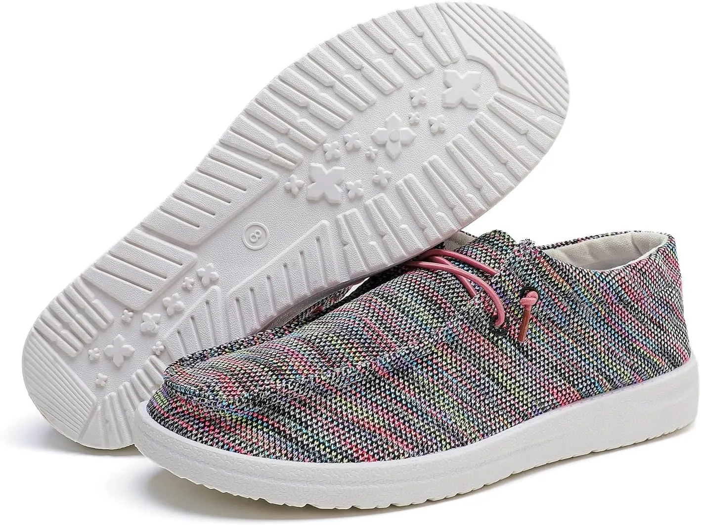 Betrue Lightweight Boat Shoes for Women, Womens Casual Loafers, Womens Slip On Deck Shoes, Breathable Canvas Walking Shoes for Women