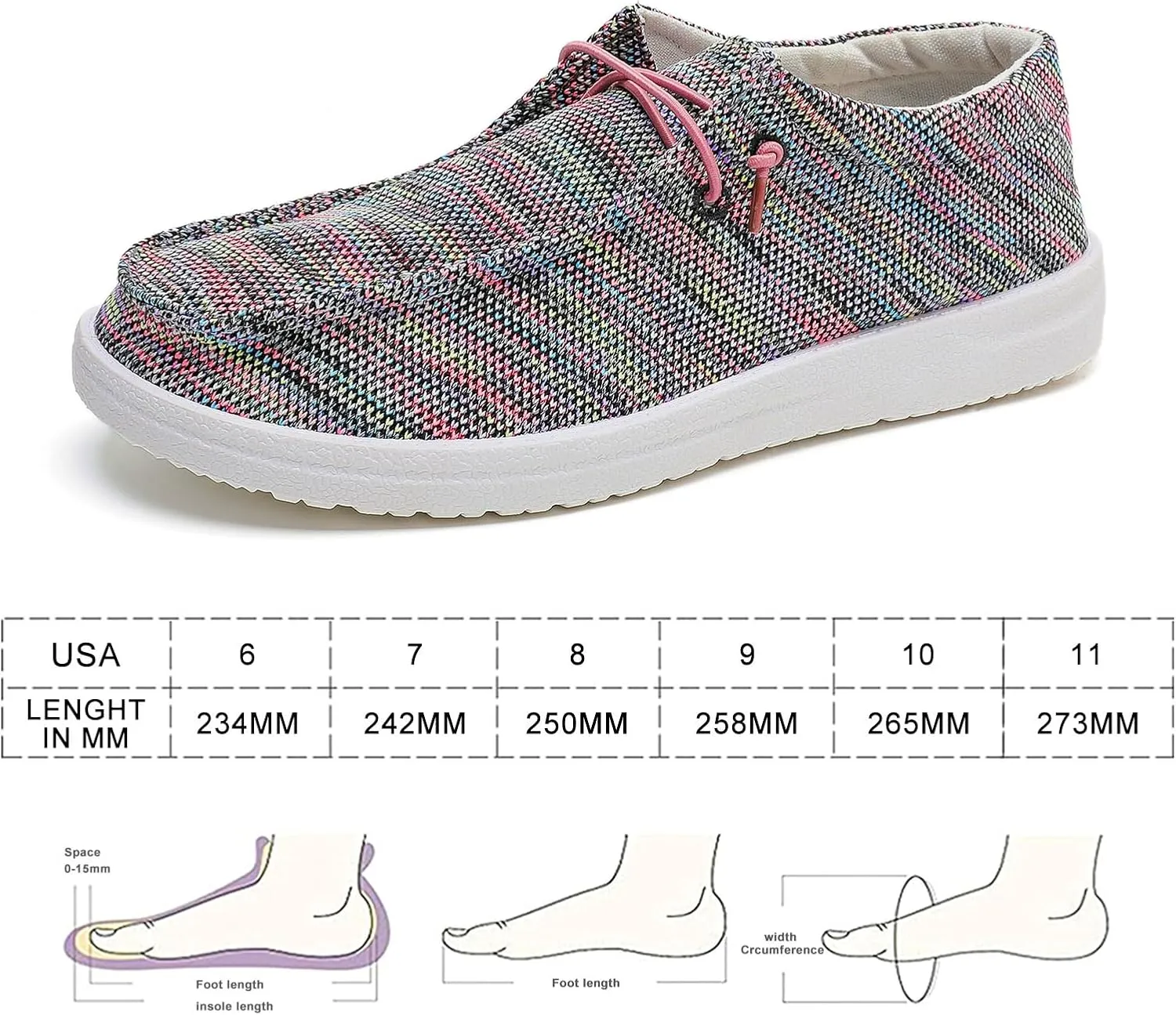 Betrue Lightweight Boat Shoes for Women, Womens Casual Loafers, Womens Slip On Deck Shoes, Breathable Canvas Walking Shoes for Women