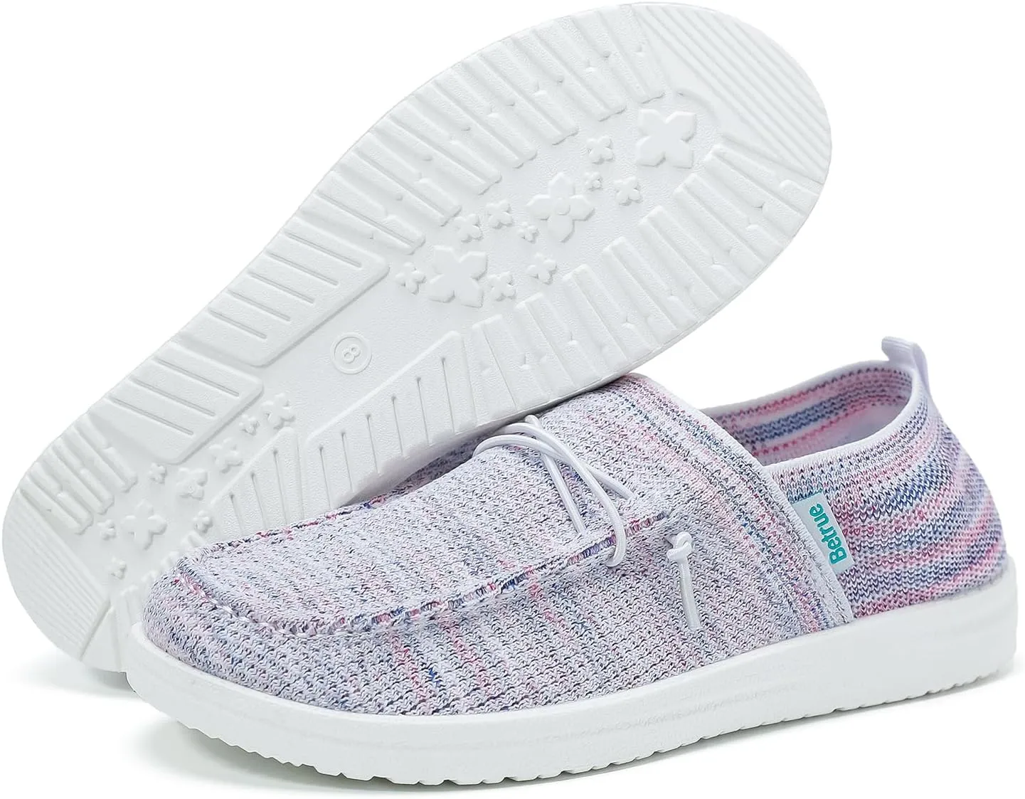 Betrue Lightweight Boat Shoes for Women, Womens Casual Loafers, Womens Slip On Deck Shoes, Breathable Canvas Walking Shoes for Women