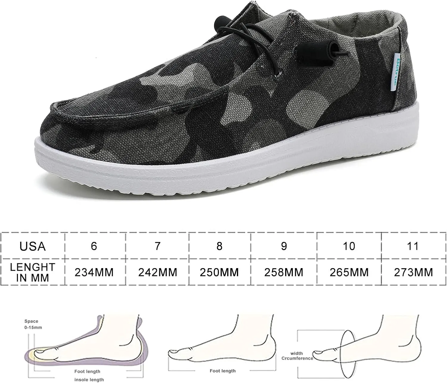 Betrue Lightweight Boat Shoes for Women, Womens Casual Loafers, Womens Slip On Deck Shoes, Breathable Canvas Walking Shoes for Women