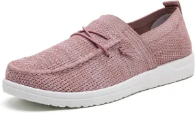 Betrue Lightweight Boat Shoes for Women, Womens Casual Loafers, Womens Slip On Deck Shoes, Breathable Canvas Walking Shoes for Women