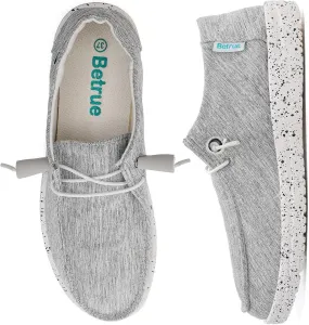 Betrue Lightweight Boat Shoes for Women, Womens Casual Loafers, Womens Slip On Deck Shoes, Breathable Canvas Walking Shoes for Women