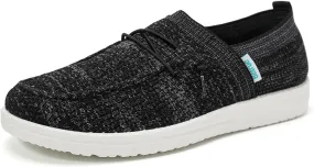 Betrue Lightweight Boat Shoes for Women, Womens Casual Loafers, Womens Slip On Deck Shoes, Breathable Canvas Walking Shoes for Women