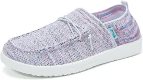 Betrue Lightweight Boat Shoes for Women, Womens Casual Loafers, Womens Slip On Deck Shoes, Breathable Canvas Walking Shoes for Women