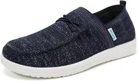 Betrue Lightweight Boat Shoes for Women, Womens Casual Loafers, Womens Slip On Deck Shoes, Breathable Canvas Walking Shoes for Women