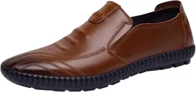 Black Dress Shoes for Men Classical Style Leather Shoes for Men Slip On PU Leather Low Rubber Black Slip On Dress Shoes