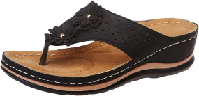 Black Orthopedic Sandals Women Size 11 Orthotic Women's Flip Flops Sandals Summer Sandals for Women Comfort Orthopedic Flat Summer Sandals for Women Comfortable Sandals for Womens Dressy