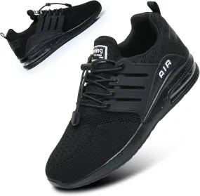 BOGOVER Womens Lightweight Air Running Shoes, Breathable Gym Jogging Running Tennis Sneakers with Air Cushion,No Tie