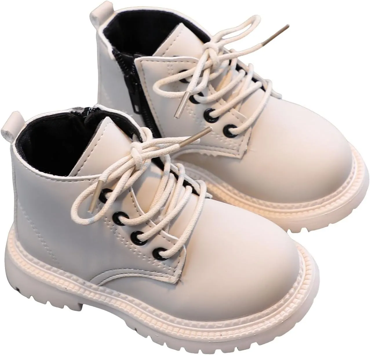 Boots for Girls Kids Tie Knot Ankle Boots Chunky Low Block Heel Chelsea Dress Booties Winter Shoes with Zipper