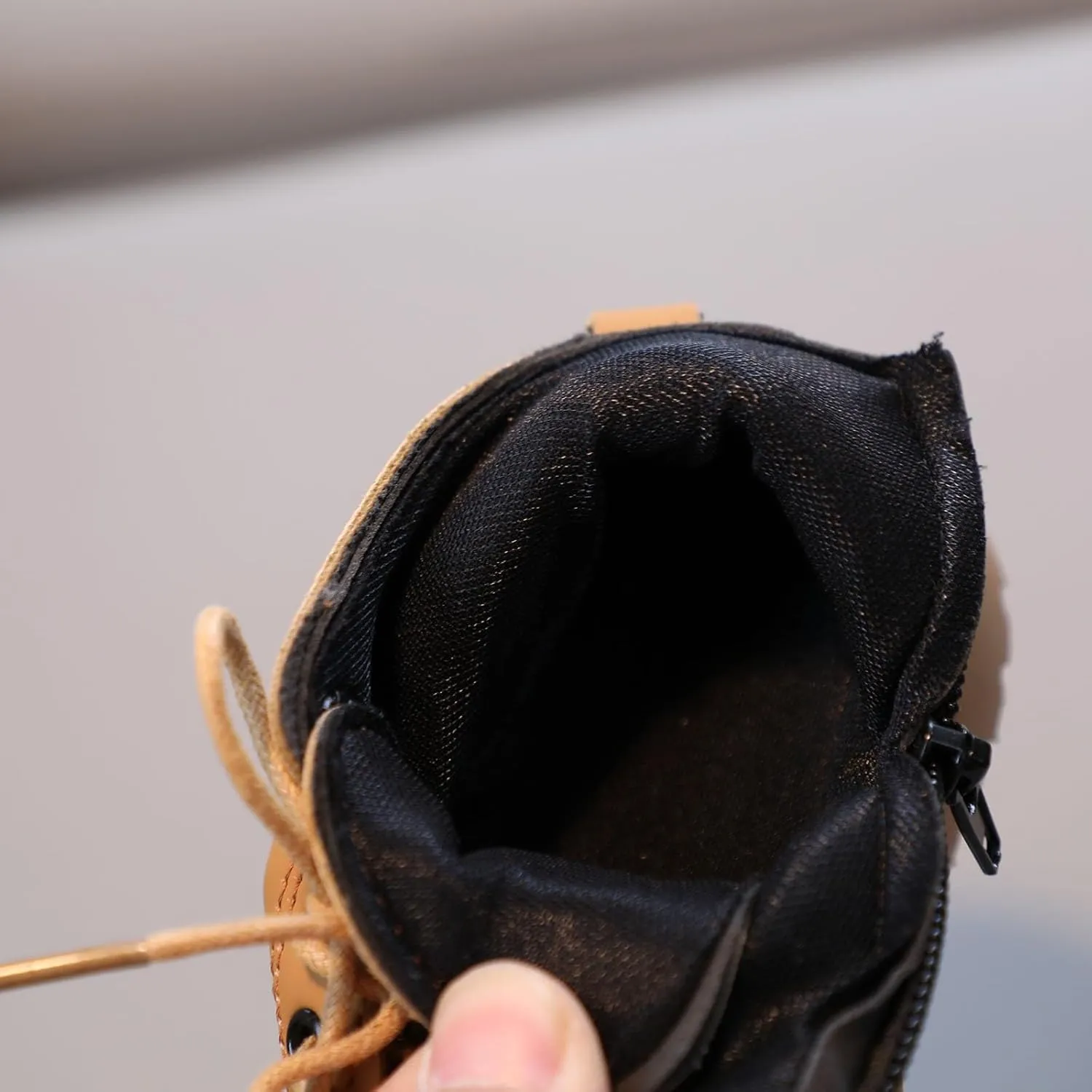 Boots for Girls Kids Tie Knot Ankle Boots Chunky Low Block Heel Chelsea Dress Booties Winter Shoes with Zipper