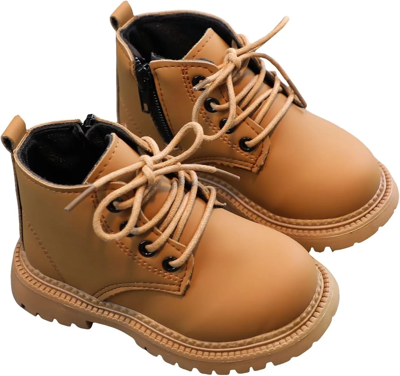 Boots for Girls Kids Tie Knot Ankle Boots Chunky Low Block Heel Chelsea Dress Booties Winter Shoes with Zipper