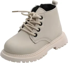 Boots for Girls Kids Tie Knot Ankle Boots Chunky Low Block Heel Chelsea Dress Booties Winter Shoes with Zipper