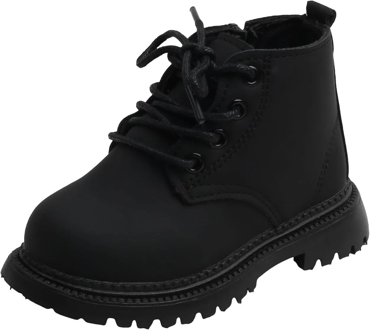 Boots for Girls Kids Tie Knot Ankle Boots Chunky Low Block Heel Chelsea Dress Booties Winter Shoes with Zipper