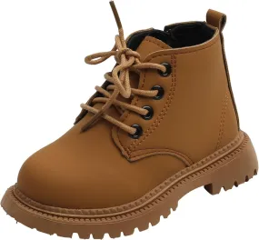 Boots for Girls Kids Tie Knot Ankle Boots Chunky Low Block Heel Chelsea Dress Booties Winter Shoes with Zipper