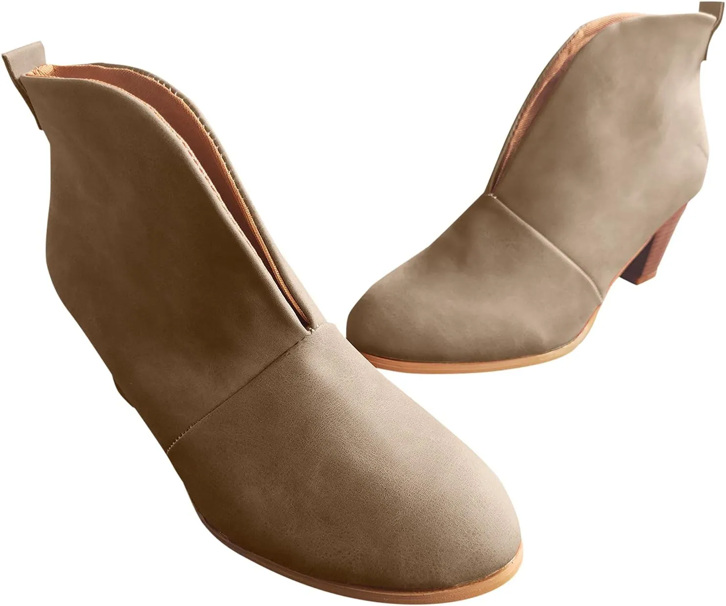Boots for Women Suede Flat Short Ankle Booties Retro Fringe Boots Winter Round Toe Roman Fringe Short Flat Shoes 52