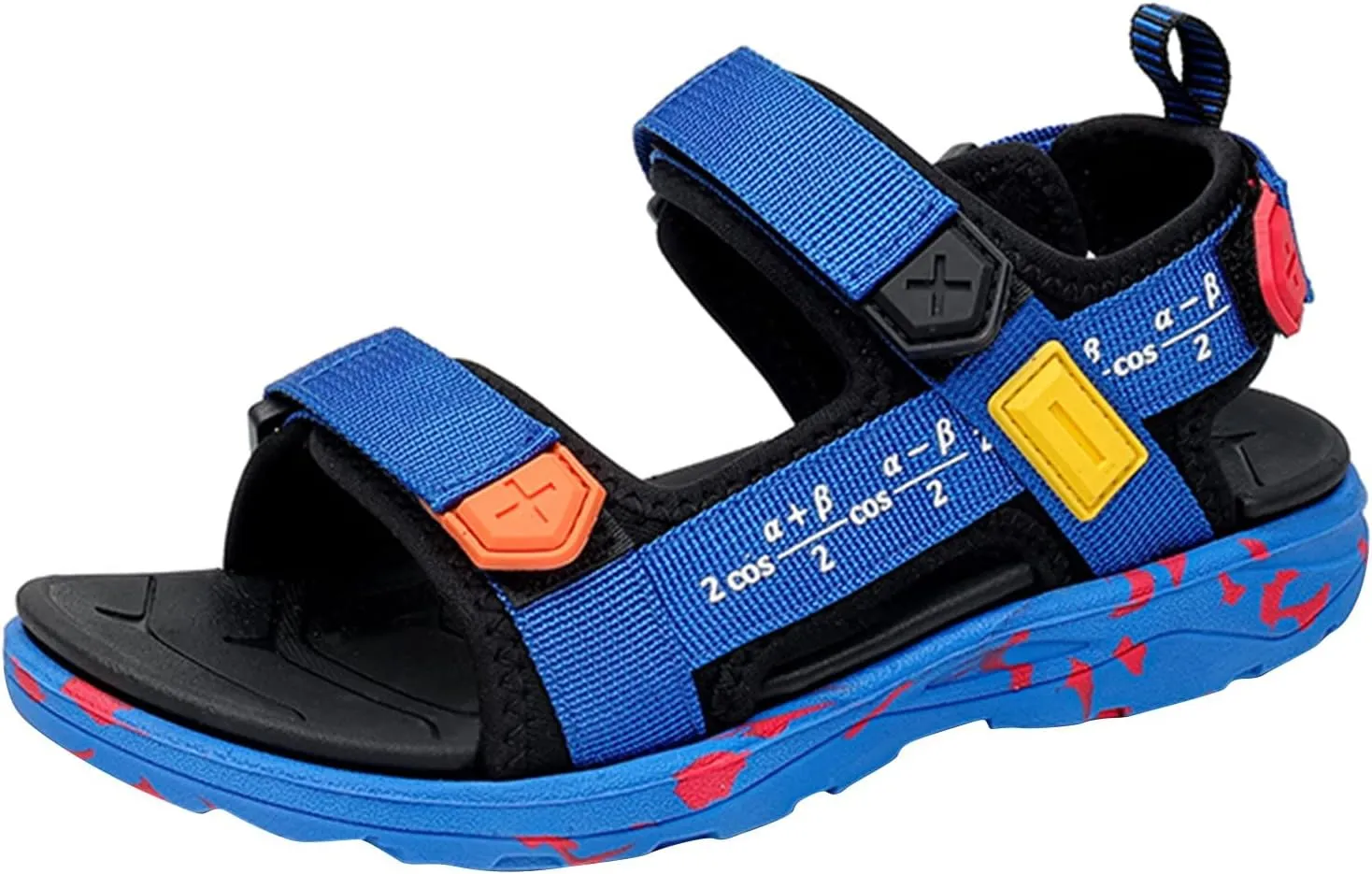 Boy' Sports Sandals, Children Boys Summer Beach Shoes Outdoor Casual Slipper Rubber Sole Toddler Outdoor Flat (Blue, 14-14.5 Years Big Kids)