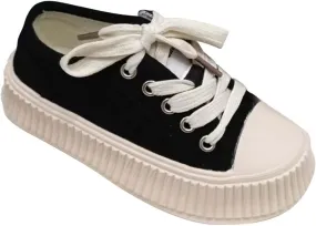 Boys Athletic Shoes Toddler Little Kid Canvas Shoes Boys and Girls Low Top Slip On Platform Sneaker Shoe Walking Causal