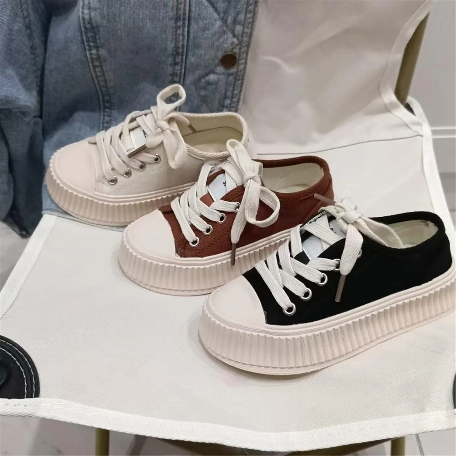 Boys Athletic Shoes Toddler Little Kid Canvas Shoes Boys and Girls Low Top Slip On Platform Sneaker Shoe Walking Causal