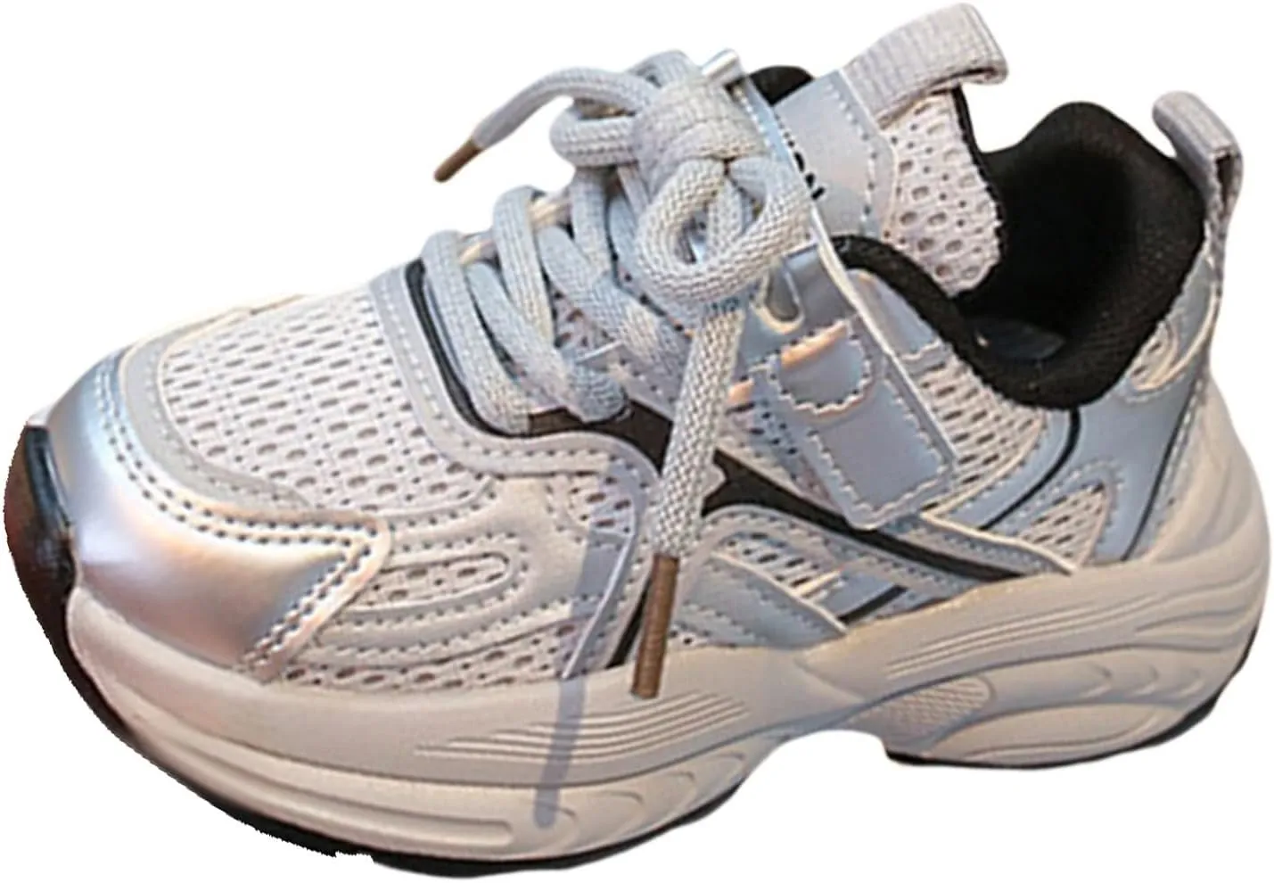Boys Girls Mesh Sport Shoes Kids Sneakers Tennis Running Shoes Lace-Up Unisex Lightweight Breathable Walking Shoes