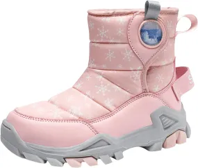 Boys Girls Snow Boots Lightweight Slip Resistan Mid Calf Winter Shoes For Little/Big Kid Snow Boots For Kids Size 14