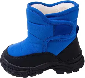 Boys Girls Snow Boots Waterproof Hook Loop Mid Calf Faux Fr Liing Shoes for Big Kids Insulated Snow Boots Girls