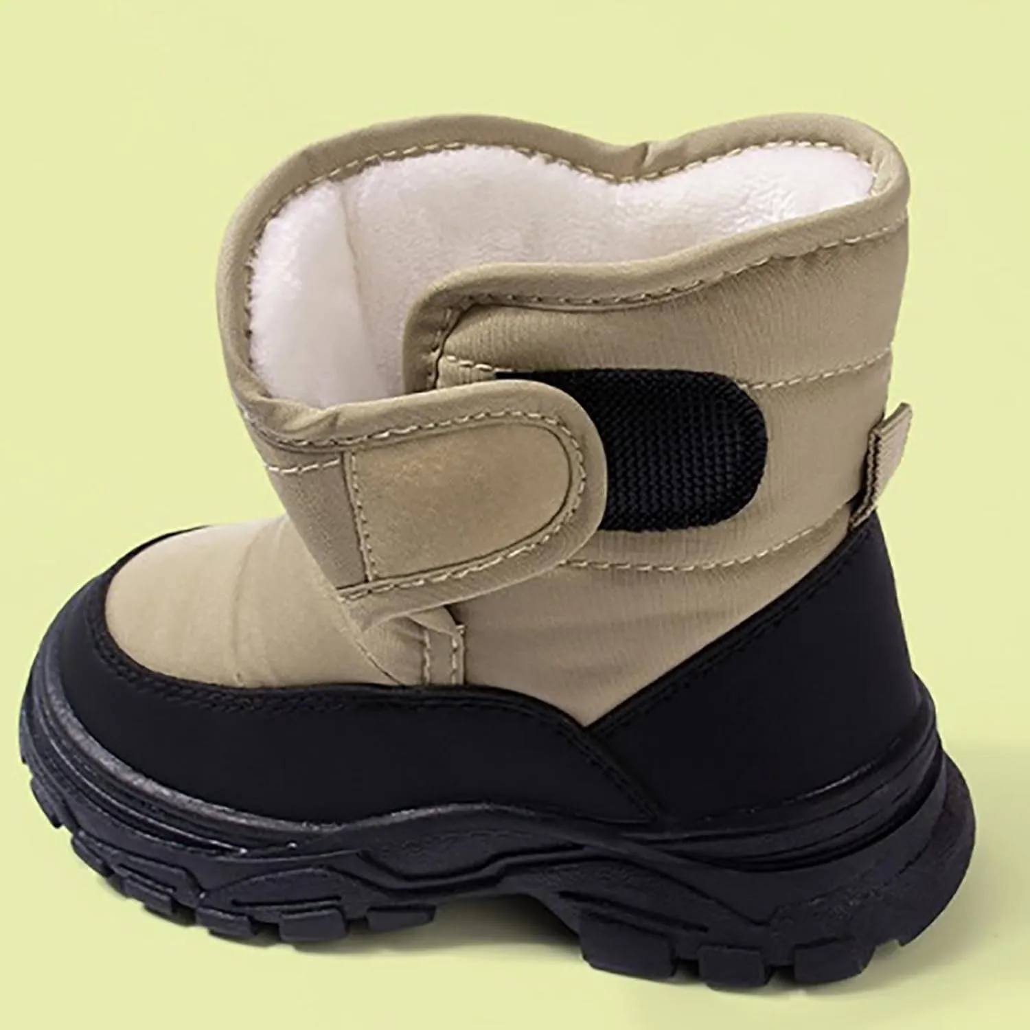Boys Girls Snow Boots Waterproof Hook Loop Mid Calf Faux Fr Liing Shoes for Big Kids Insulated Snow Boots Girls